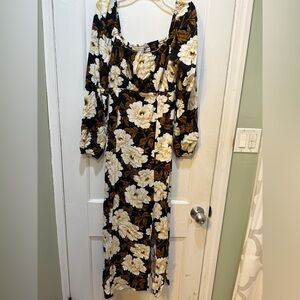 Boho Floral Long Sleeve Dress